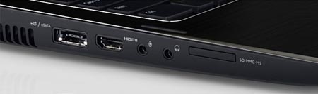 левая сторона ноутбука Dell Inspiron 17R N7110