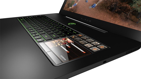 клавиатура и сенсорный экран ноутбука Razer Blade
