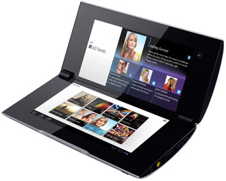 планшет Sony Tablet P в раскрытом состоянии