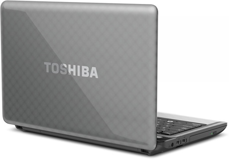 логотип на крышке ноутбука Toshiba Satellite L735