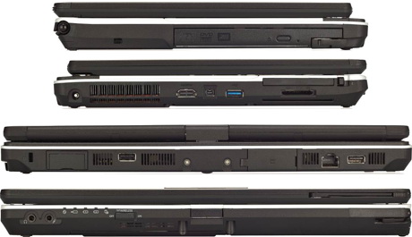 порты и разъемы ноутбука Fujitsu Lifebook T901 и стилус