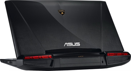 Ноутбук ASUS Lamborghini VX7Sx вид сзади