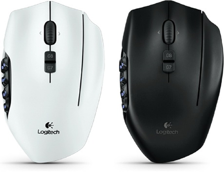 игровая мышь Logitech G600 MMO в черном и белом исполнениях