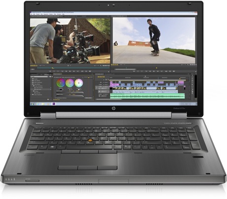 HP EliteBook 8770w – дисплей, вид спереди