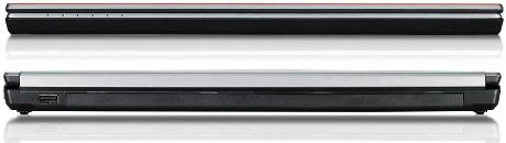 Fujitsu Lifebook E743 – вид спереди и сзади