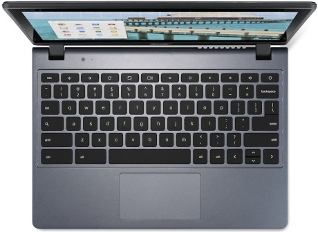 Вид клавиатуры Acer C720P 