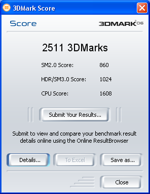 оценка результатов 3Dmark в баллах