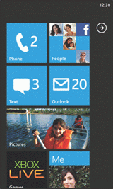 экран новой Windows Phone 7